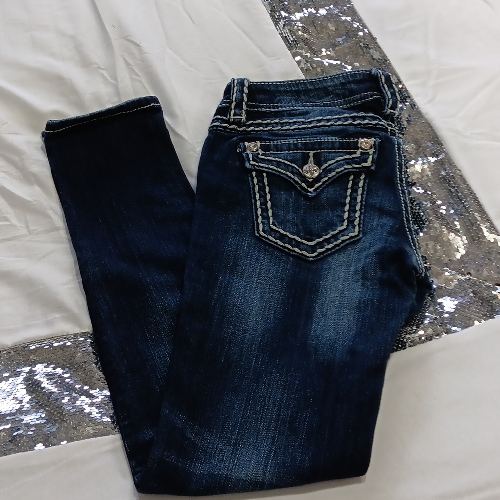 Miss me skinny jeans inseam 31 bran new thick stitch
